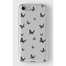 Iphone 7/8/se Uyumlu Baskılı Yumuşak Silikon Şeffaf Telefon Kılıfı