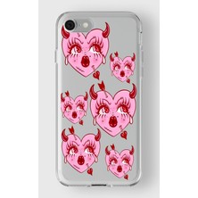 Iphone 7/8/se Uyumlu Baskılı Yumuşak Silikon Şeffaf Telefon Kılıfı