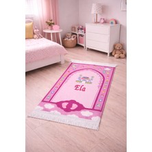 Kale Promosyon Pembe , Mavi Çocuk Isimli Nakışlı Seccade , Namazlık - 40 x 95  cm