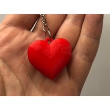 Yerli Sevimli Kırmızı Kalp Anahtarlık