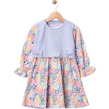 Gültekin Bebe Wow Çiçekli Penye Ikili Elbise 1-4 Yaş -450959180 - Lila
