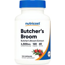 Nutricost Butcher's Broom Extract 4,500MG Equivalent From 300MG Of 15:1 Extract Per Serving, 120 Capsules.