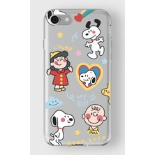 Iphone 7/8/se Uyumlu Baskılı Yumuşak Silikon Şeffaf Telefon Kılıfı