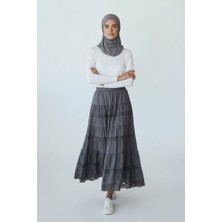 0kadın Beli Lastikli Katlı Çingene Etek