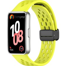 Hepta Collection Band 10-9-8 ile Uyumlu Delikli Tasarım Air Loop Silikon Kordon Manyetik Toka Mekanizmalı Nefes Alabi