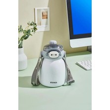 Hepta Collection 1000ML Pipetli/rahat Içimli Askılı 6 Saat Sıcak/soğuk Yalıtımlı Çelik Termos Sticker Hediyeli (Beyaz