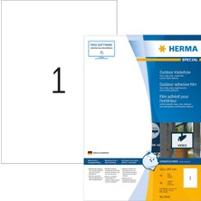 Hepta Collection Herma 9543 Hava Koşullarına Dayanıklı Dış Mekan Yapışkan Folyo Dın A4 (210 x 297 Mm, Folyo Beyaz Mat