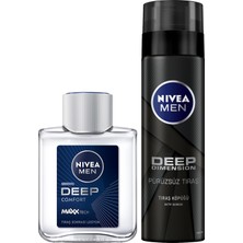 Hepta Collection Men Erkek Deep Dimension Tıraş Seti, Tıraş Köpüğü 200ML ve Tıraş Sonrası Losyon 100ML, Kaygan Tıraş
