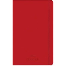 Hepta Collection Keskin Color 13X21 96 Yaprak Kareli Ciltli Premier Defter - Kırmızı