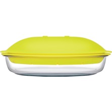 Hepta Collection 59524T00 Buharda Pişirici, 28.5 x 27 x 9.5 Cm, Mikrodalgaya Uygun, Cam