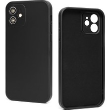 Hepta Collection Iphone ile Uyumlu 11 (12 Görünümlü Köşeli) Içi Kadife Lansman Kılıf-Siyah