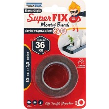 Hepta Collection Vodaseal Montaj Bandı, 20 Milimetre x 1,5 Metre, Gri