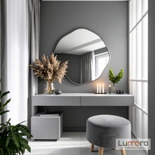 Lumora Mirror Design Kael Modern Antrasit Boyalı Mdf Çerçeveli Dekoratif Ayna
