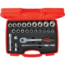 Özgürce 24 Parça 1/2” Altı Köşe Lokma Anahtar Takımı, Dayanıklı ve Kullanışlı Set