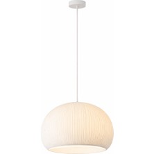 Noya Lighting Tekli Sarkıt Avize - Bohem Avize - Kumaş Giydirme Ledli Avize - LED Avize 35*45CM