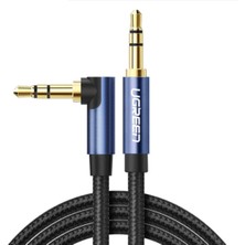 Hepta Collection 90 Derece L Tipi 3.5 mm Aux Ses Kablosu Mavi 1.5 Metre