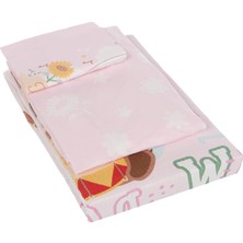 Hepta Collection Masha Lisanslı Karakter BASKILI%100 Pamuk Bebek Pike Takımı, Pembe, Bebek