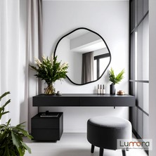 Lumora Mirror Design Kael Modern Siyah Boyalı Mdf Çerçeveli Dekoratif Ayna