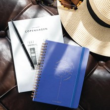 Hepta Collection Paperora 12,5 x 18 cm Spiralli Sert Kapak Lastikli Seyahat Defteri - Lacivert