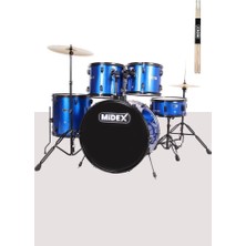Hepta Collection CD900X-BL 22'' Yetişkin Akustik Bateri Davul Seti 22B-13T-12T-16F-14S (5 Parça)