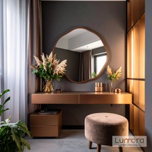 Lumora Mirror Design Kael Modern Bronz Boyalı Mdf Çerçeveli Dekoratif Ayna