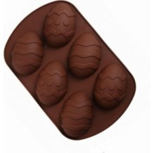 Hepta Collection Çikolata Kalıbı Yumurta Silikon Çikolata Kalıbı Vurmalı Pinyata Kalıbı Kahverengi ECMELNM468