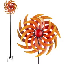 Hepta Collection NCY324 Yel Değirmeni Kazığı, 38,1 cm U x 17,78 cm G x 190,5 cm Y, Kırmızı/turuncu