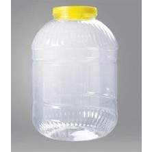 Hepta Collection Benim - Sarı Kapaklı Şeffaf Gövde Turşu Bidonu 3 Litre