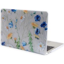Hepta Collection MacBook Uyumlu Air 13 Inç Kılıf Çiçek Desenli Mat Tpu Uv Baskı Ince Hafif Darbe Emici Sert Koruma A1