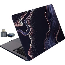 Delixa Macbook Air M1 Kılıf 13 Inç Uyumlu Sert Kapak Koruyucu Darbe ve Çizilme Önleyici Uv Lazer Basklı Mer
