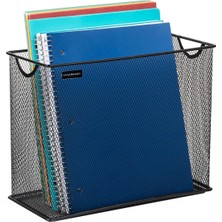 Hepta Collection Mind Reader Fileroll-Blk Taşınabilir Tekerlekli Metal File Dosya Klasör Sepeti Siyah