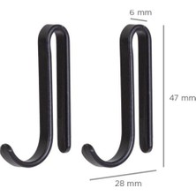 Delixa Sas Haus Siyah 2'li Kanca Askı