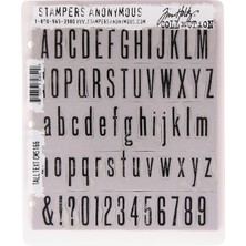 Delixa Tim Holtz Yapışkan Istampa Setleri, Anonymous, Sanatsal Aletler, Lastik Damga, Büyük Metin Kırmızı