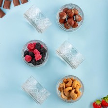 Hepta Collection Te-10 Cam Kase Puding Tatlı ve Dondurma Kasesi 6'lı Kase Seti Dondurma Çerez Kasesi