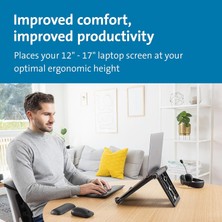 Hepta Collection Easy Riser, Ergonomik Laptop Soğutma Standı (12"-17" Bilgisayarlar Için), Secure Fit ve Fit Sistemi,