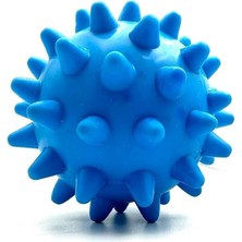 Hepta Collection Tasma Market Mavi Zilli Diş Kaşıma Ödül Maması Konulabilen Köpek Topu Oyuncağı Mavi