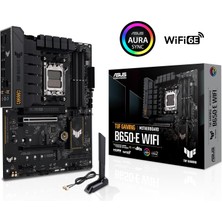 Hepta Collection Tuf B650-E Wıfı Amd B650 Am5 Ddr5 8000 Dp HDMI 3x M2 Usb3.2 Wifi 6e + Bt Aura Rgb 2.5gbit Lan Atx Tu
