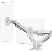 Hepta Collection North Bayou Nb F160 17-27" Çift Kol 2-9 kg Amortisörlü Monitör Standı (Beyaz)