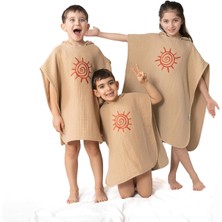 Hepta Collection Zuppers 4 Katlı Nakışlı Müslin Panço 0-3 Yaş - Kum Beji