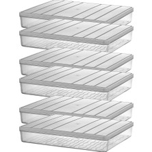 Hepta Collection Selka Home - 6'lı 2.5 Litre Büyük Boy Ekru Saklama Kabı