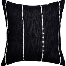 Hepta Collection Concept Ava Çizgili Kırlent Siyah 50 x 50 cm