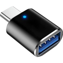 Delixa Işıklı Otg Flash Bellek USB Type C Okuyucu Çipli Bellek Okuyucu ve Dönüştürücü (Usb Type C Otg Flash