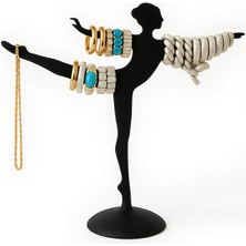 Hepta Collection Kanji Balerin Takı Standı Siyah – Minimalist Küpe, Yüzük ve Kolye Düzenleyici | 3D Baskı Çevre Dostu