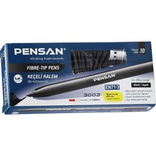 Hepta Collection Pensan 3003 Ofis Tipi Keçeli Kalem Siyah 10 Lu - PE3003KK10S