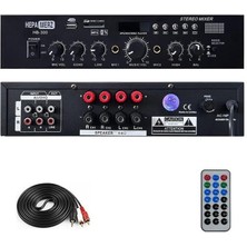 Hepta Collection Hepa Merz HB-300 Stereo Mixer Amfi 4-8 Ohm 2 Çıkışlı 2X150W Anfi Bluetooth USB
