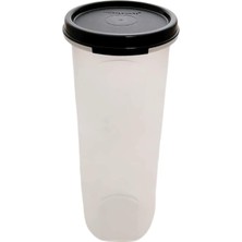 Delixa Circular 890 ml Siyah Yumurta Kabı Yuvarlak Kuru Saklama Stoku Dekorasyon Geri Sihirli Kahve Pedleri