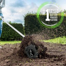 Hepta Collection Power+ CTA9500 9,5 Inç Kültivatör Ataşmanı 56 Volt Lityum-Iyon Çok Kafa Sistemi, Beyaz