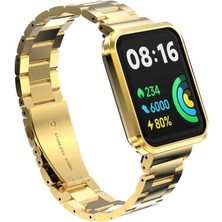 Delixa Ile Uyumlu Redmi Watch 2 Lite Krd-60 Metal Kordon Gold