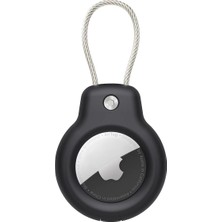 Delixa Tagsafe Rope Taşınabilir Anahtarlık Kaybolmaya Karşı Güvenli Metal Halat ile Asılabilir Airtag Kılıf
