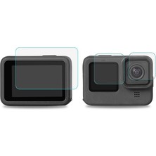 Hepta Collection Ayex Hero 9 Temperli Cam Ekran Koruyucu, Gopro Hero 9, 10, 11, 12 ile Uyumlu
